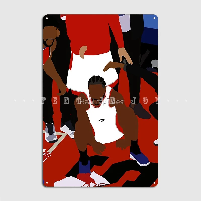 Kawhi Leonard Game Winner Celebration Metal Plaque Poster Wall Pub Garage Club Printing Plaques Tin Sign Poster