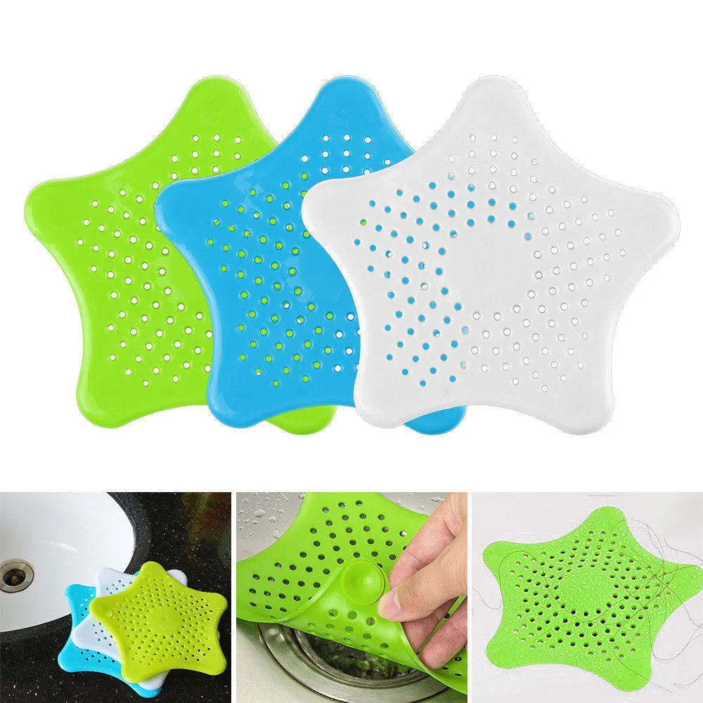 New Bathroom Hair Filter Star Bathroom Drain Hair Catcher Bath Stopper Plug Sink Strainer Filter Shower For Home Accessories