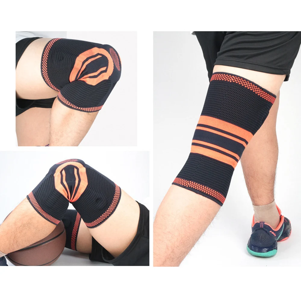 Sport Knie Pads Elastische Druck Klammer Silikon Frühling Knie Schutz 1 Stück SPSLF20013