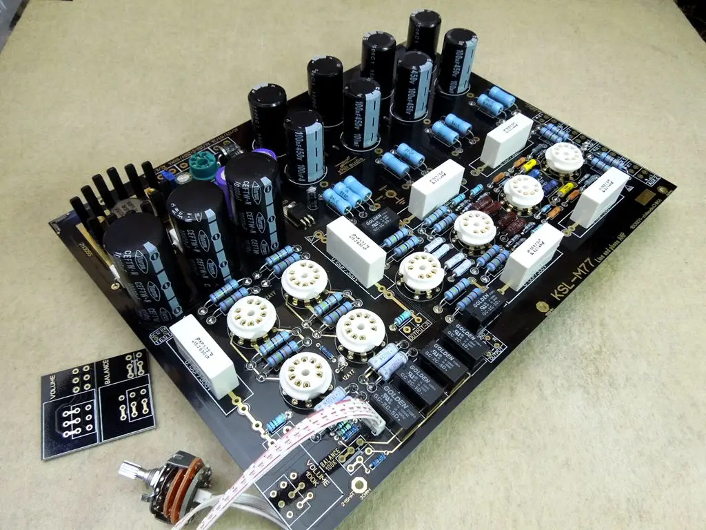 Płytka przedniego stopnia KONDO M77 jest kompatybilna z diagramem obwodów Sing Play Wysokiej klasy zestaw do samodzielnego montażu z zaworem Hi-Fi Tube Phono Pre-Amplifier
