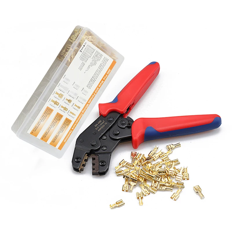 SN-48B/28B Crimping Pliers Kits Quick Jaw With 300/1550Pcs Terminals Connector 0.5-1.5mm2 Wire Clamp Electrician Hand Tools Set