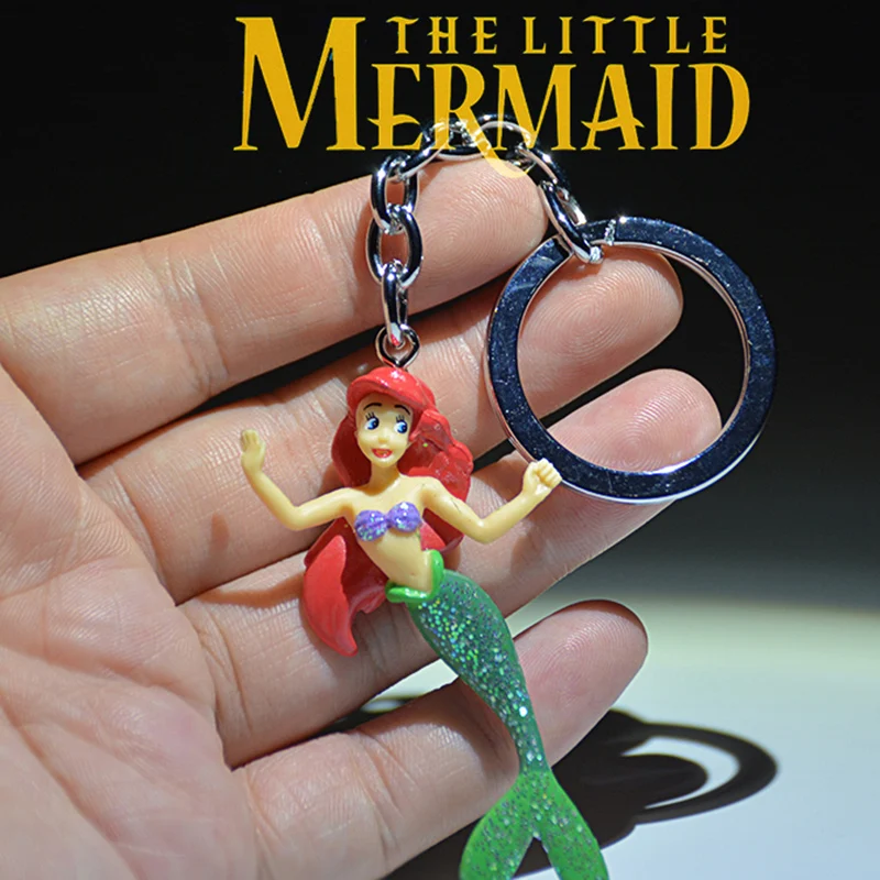 Disney The Little Mermaid Princess Action Figures Toys Ariel Anime Figures Keychains Bag Pendant Gifts for Children