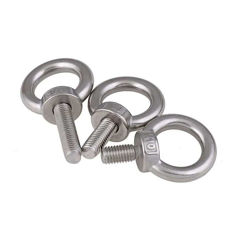 1pcs A2 Stainless Steel Hook Ring Bolts M3 M4 M5 M6 M10 M12M M18 Eye Screws Fastener