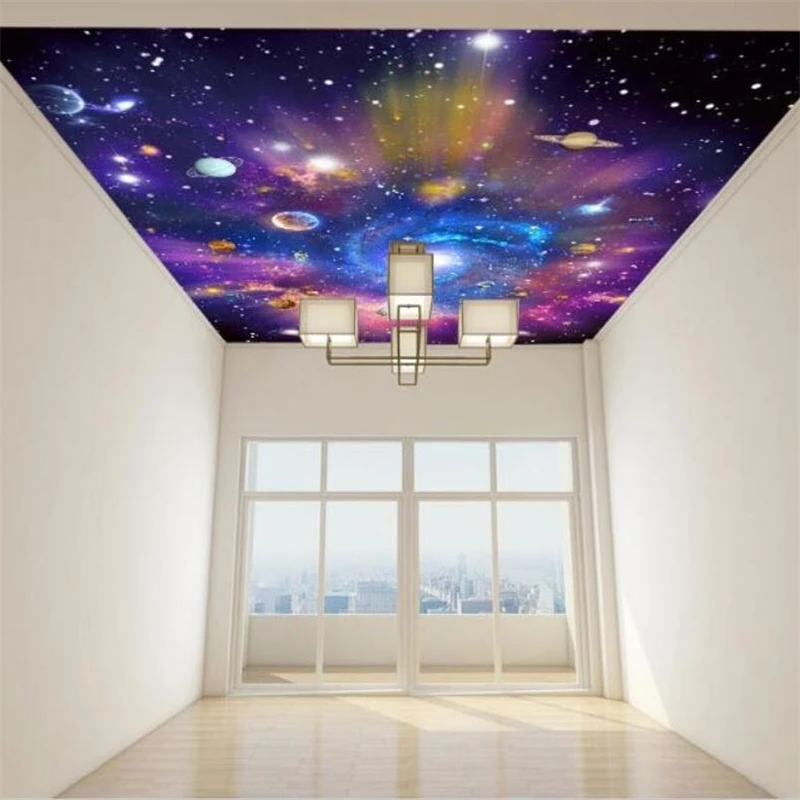 Custom wallpaper 3d colorful starry sky vast universe galaxy dream room zenith ceiling painting living room bedroom mural обои