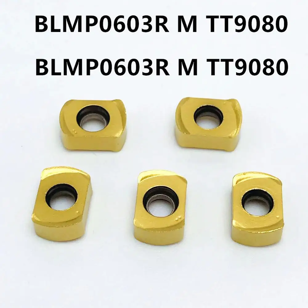Máquina fresadora de carburo de alta calidad, herramienta de inserción de alimentación rápida de doble cara, BLMP 0603R M TT9080, 10 piezas