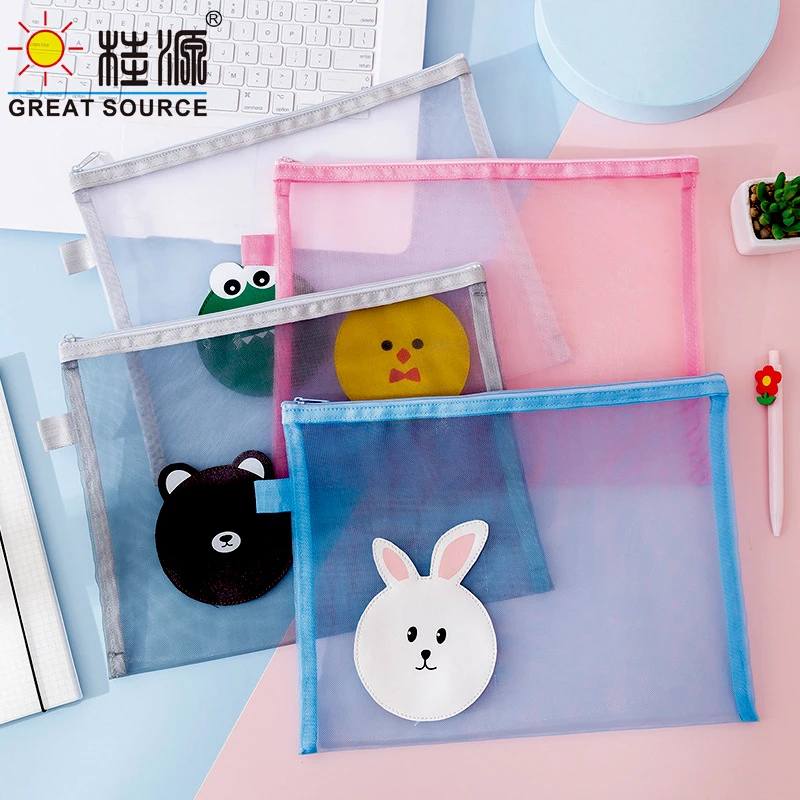 

MQQ Big Organza Bag A4 File Bags Document Bag Cartoon Design W250*H330mm(9.84*12.99")(50PCS)