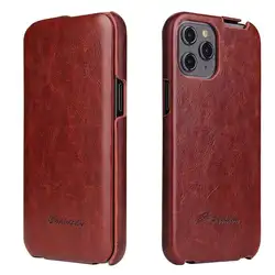 Genuine Leather Vertical Flip Cover Case for Apple iPhone 17E 16 15 11 14 Plus 13 Pro Max 12 Mini 7 8 SE 2022 16E Luxury Fundas