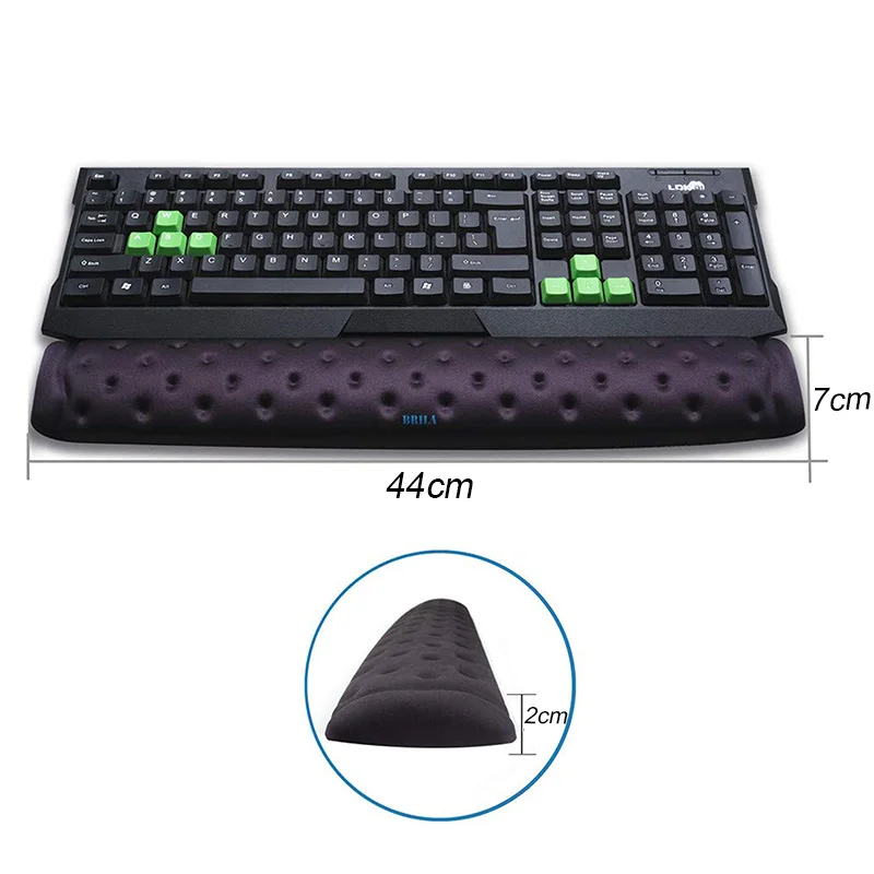 BRILA Ergonomic Memory Foam Mouse & Keyboard Wrist Rest Support Cushion Pad for Office Work and PC Gaming, Fatigue Pain Relief