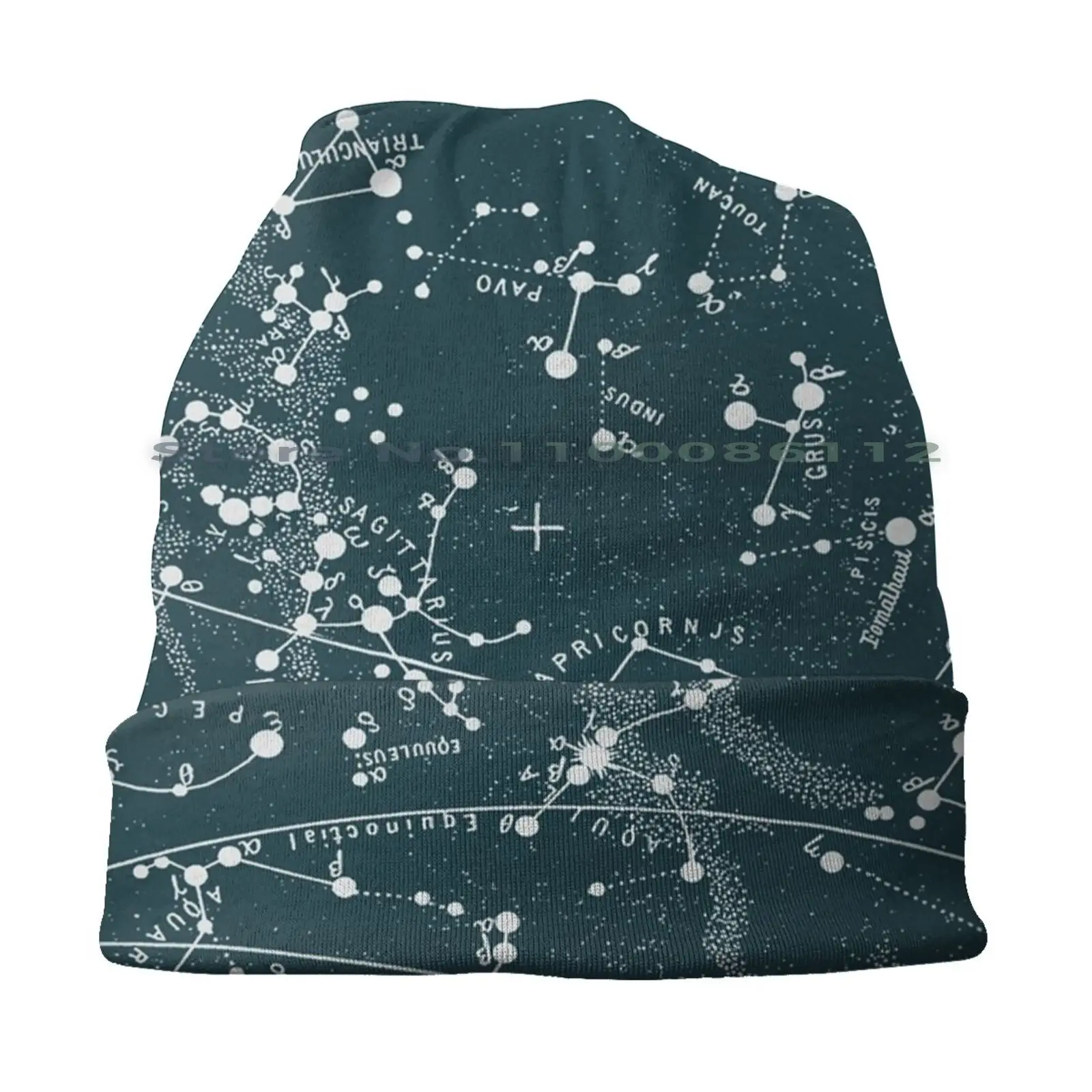 Star Chart Beanies Knit Hat Libra Sagittarius Scorpio Cygnus Pisces Pegasus Lyra Hercules Hydrus Aquarius Centaurus Serpens