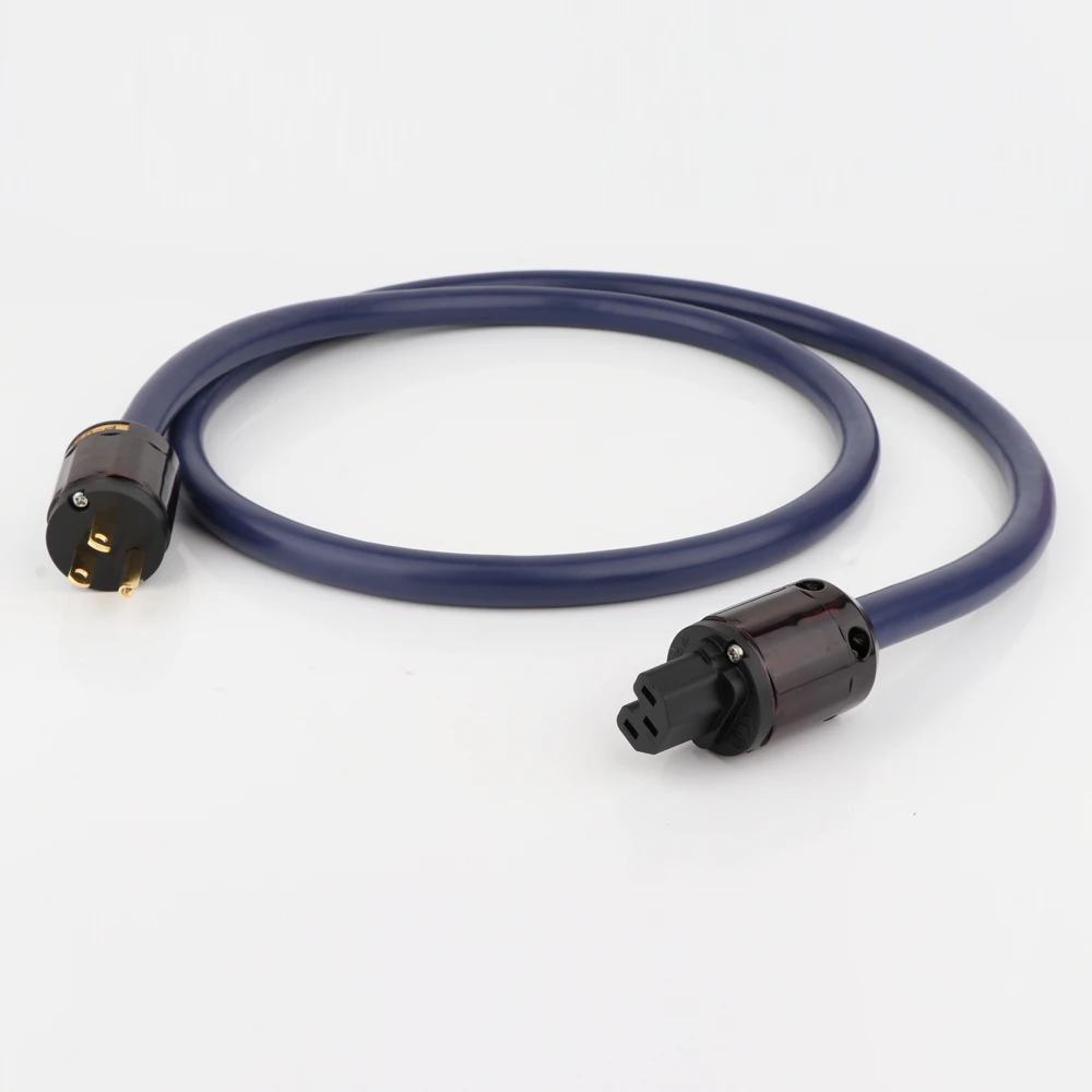 Hi-end kabel daya 4N OFC audio hifi versi US kabel daya AC kabel listrik berlapis emas US plug konektor kabel daya utama