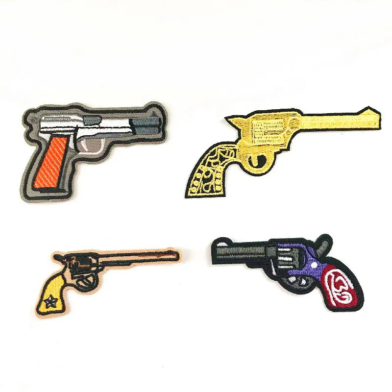 pistol gun Iron on Embroidered Patches for Clothing DIY individual personality Clothing