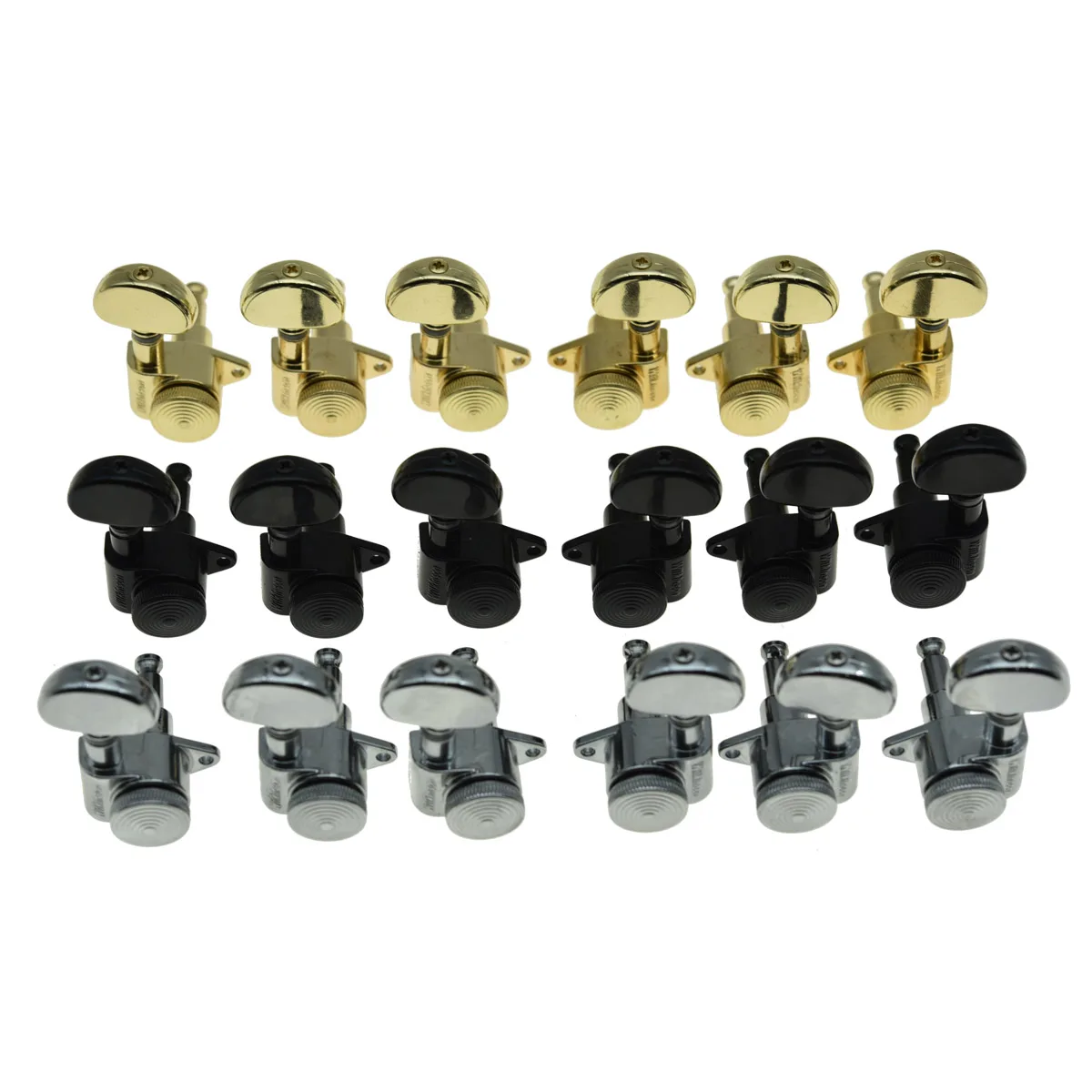 Wilkinson Locking Tuners 3x3 Full Size Locking Guitar Tuners Tuning Keys Pegs Machine Heads for Les Paul or Acoustic Guitars