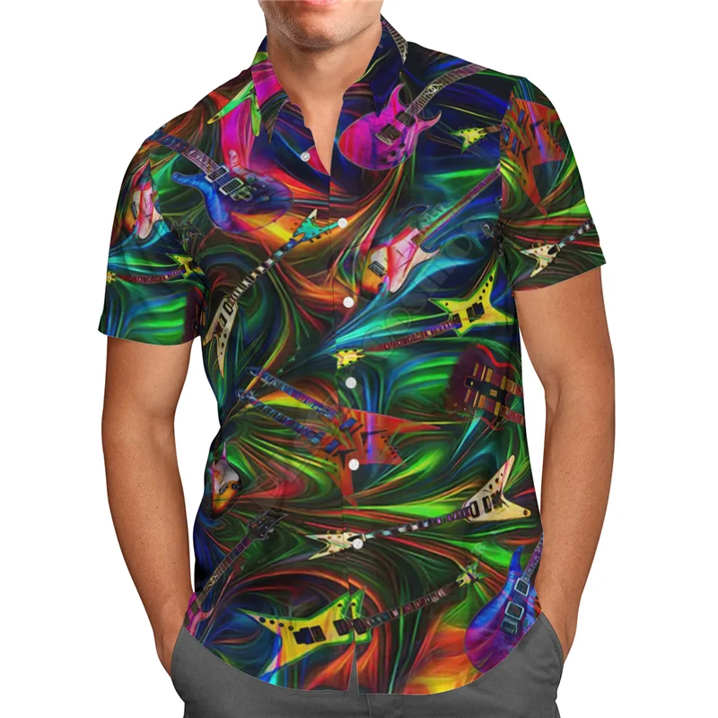 Hawaii Shirt Hawaiian beach Summer Parrot Flowers 3D Printed Men's Shirt Harajuku Tee hip hop Casual shirts 24