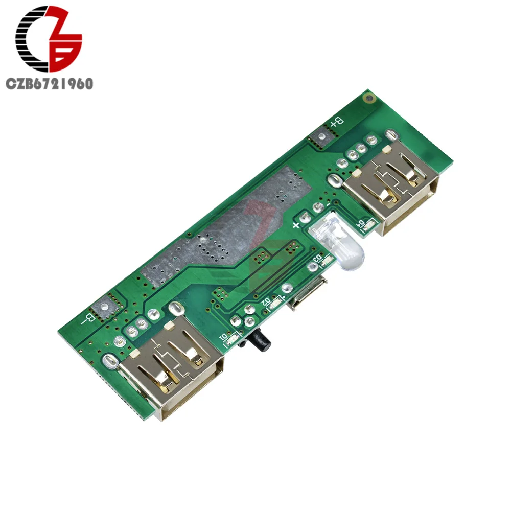 Micro USB 5V 1A 2A 18650 Lithium Battery Charging Board 2 USB Output Li-ion Lipo Battery Protection for Mobile Power Bank DIY