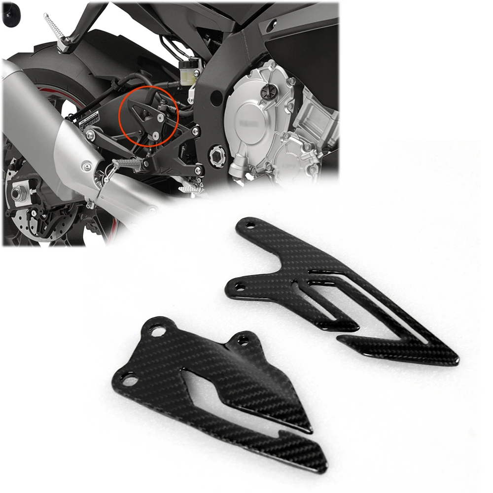 

For YAMAHA R1 R1M 2015 2016 2017 2018 2019 2020 3K Carbon Fiber Rearset Heel Guard Plates Covers Protector