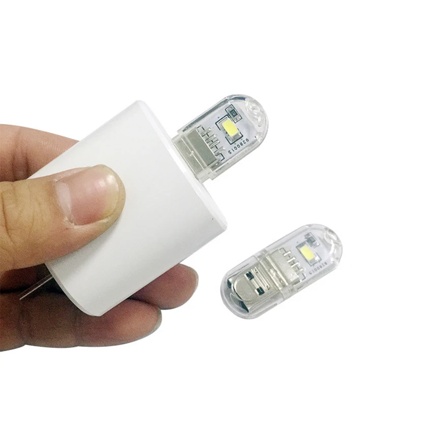 Tragbare USB Licht Mini Tasche 2 LEDs Lampe Nachtlicht USB Keychain Licht für Power Bank PC Laptop Notebook Computer Camping