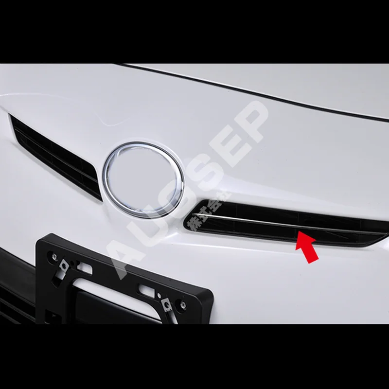 Car Grille Trim Protectors Trim Cover Black Chrome Car Styling for TOYOTA PRIUS 30 Stainless Steel Exterior Automobiles