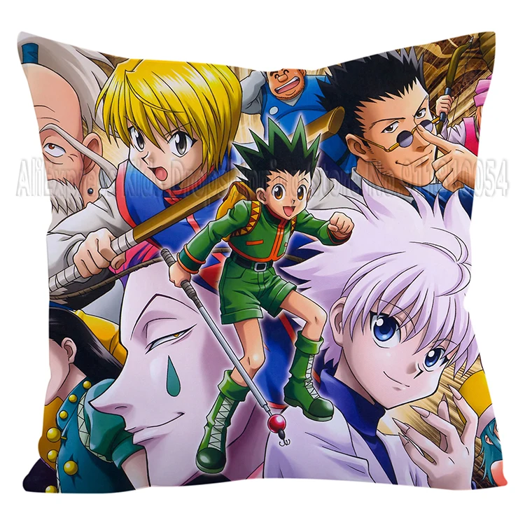 HUNTERxHUNTER-funda de almohada de 45cm, juguetes para niños de animé, fundas para almohadas de sofá, sin almohada, cojín decorativo para el hogar