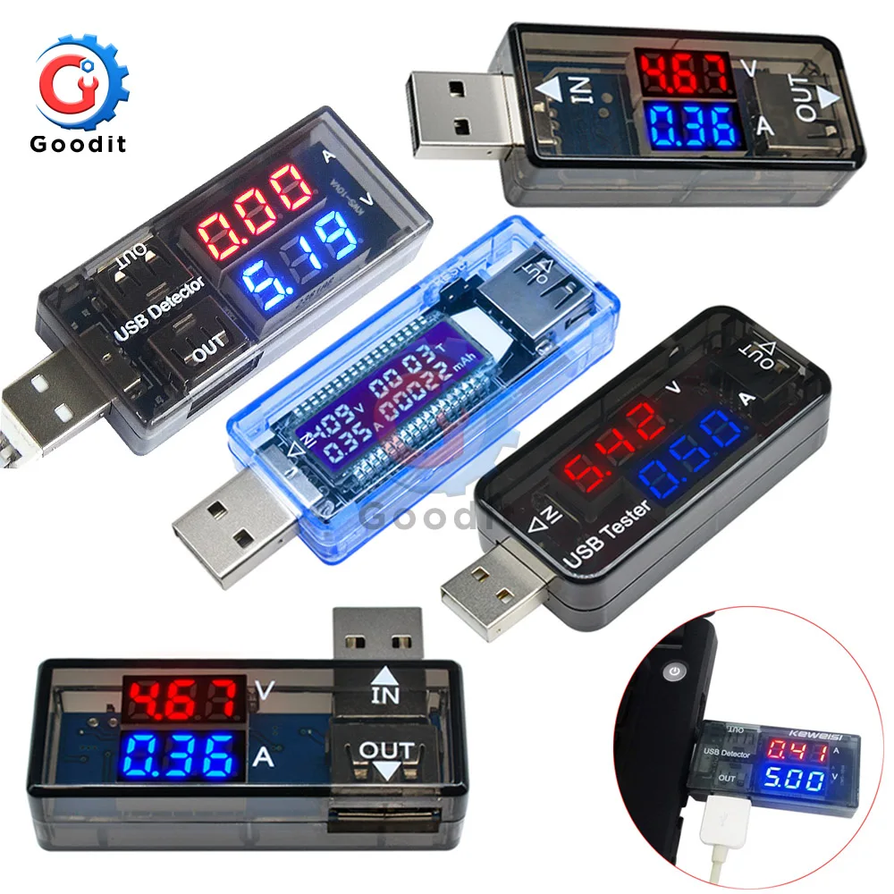 LED Digital Dual USB Port Strom Spannung Lade Test Detektor Tester Batterie Arzt Meter Monitor Voltmeter Amperemeter Ladegerät