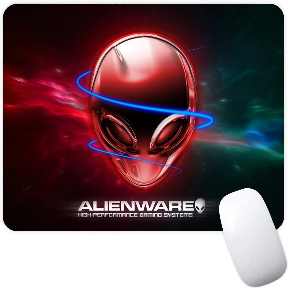 Dell Alienware Small Gaming Mouse Pad Computer Mousepad PC Gamer Mouse Mat Laptop Mausepad Mouse Carpet Keyboard Mat Desk Pad