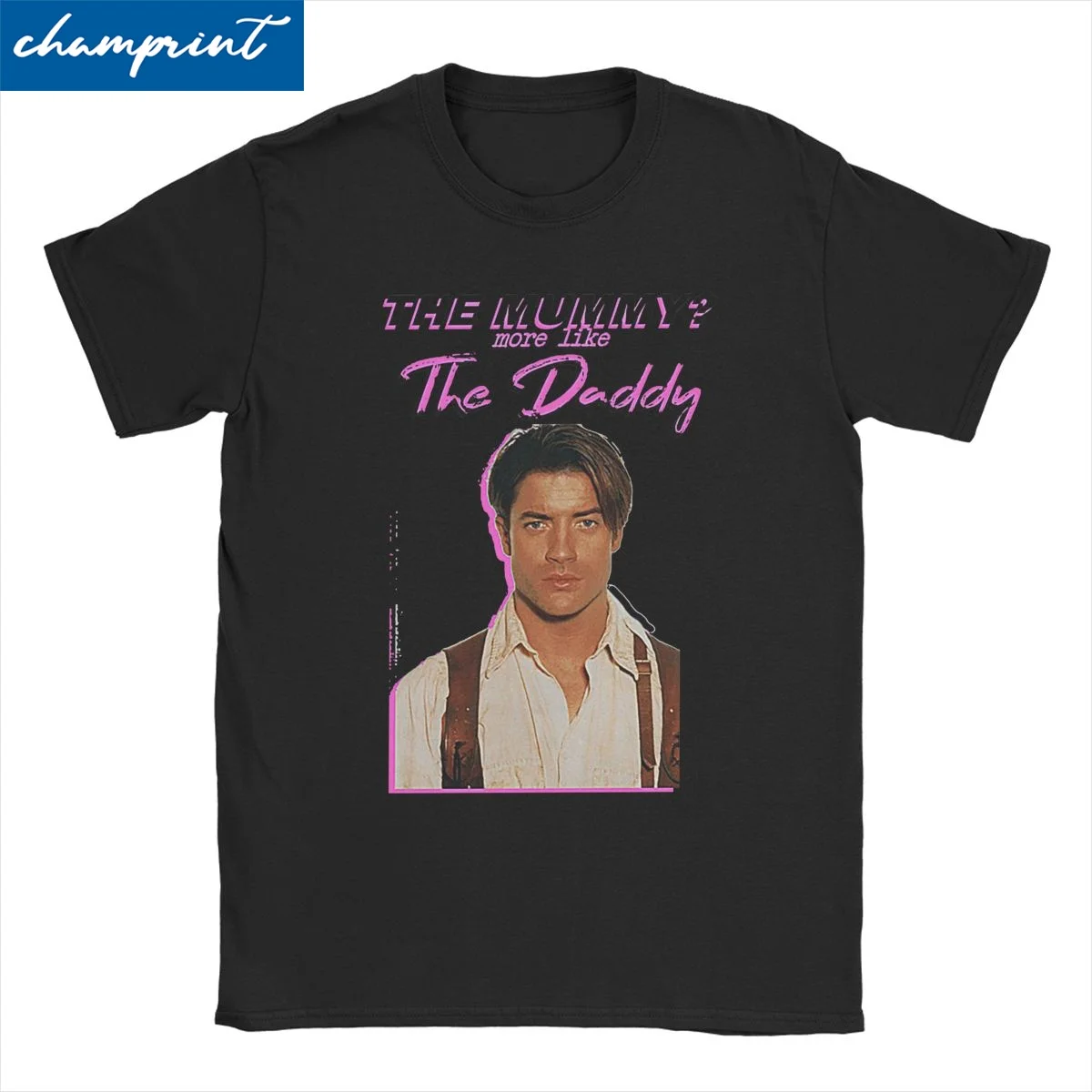 Brendan Fraser camiseta masculina e feminina, A múmia mais como o papai, Camisetas de palhaço de terror, algodão puro, roupas plus size