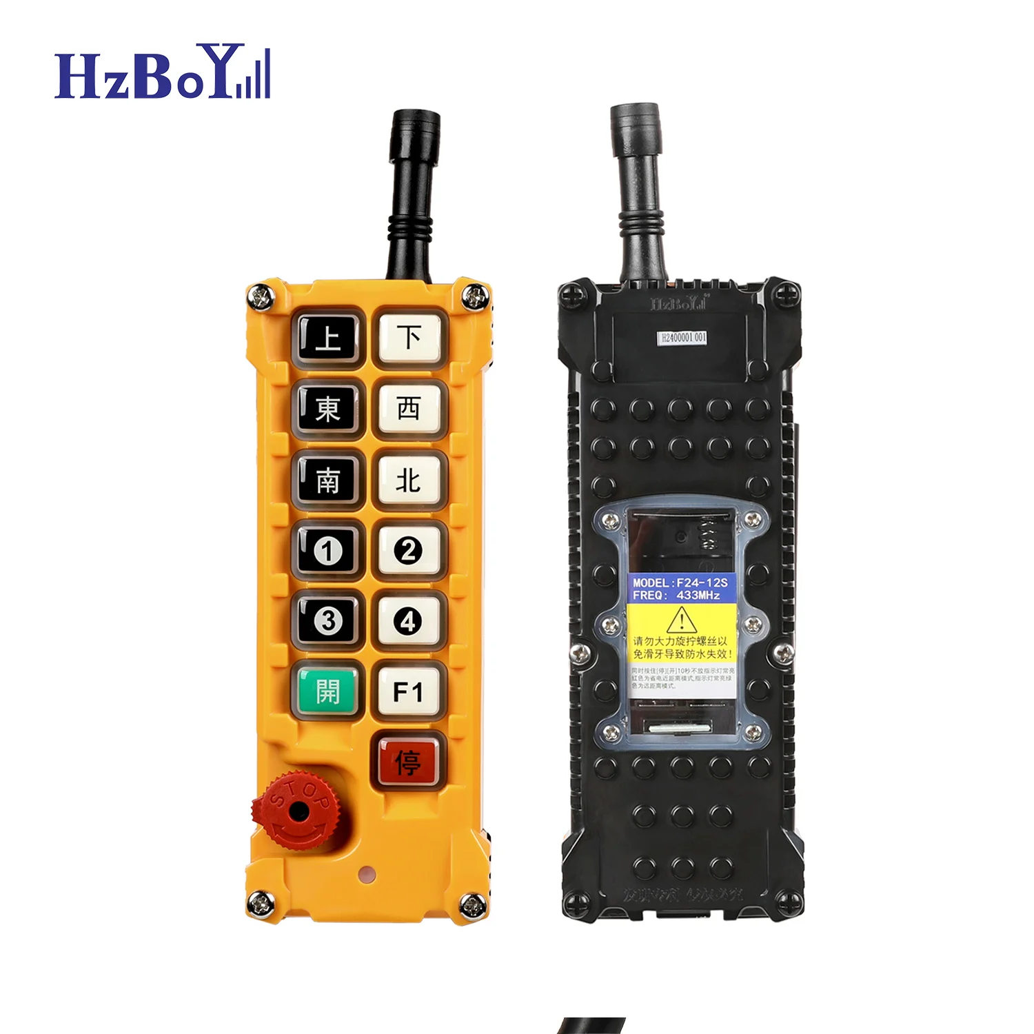 F24-12S 12 Button Single Speed Industrial Wireless Remote Control For Hoist And Crane