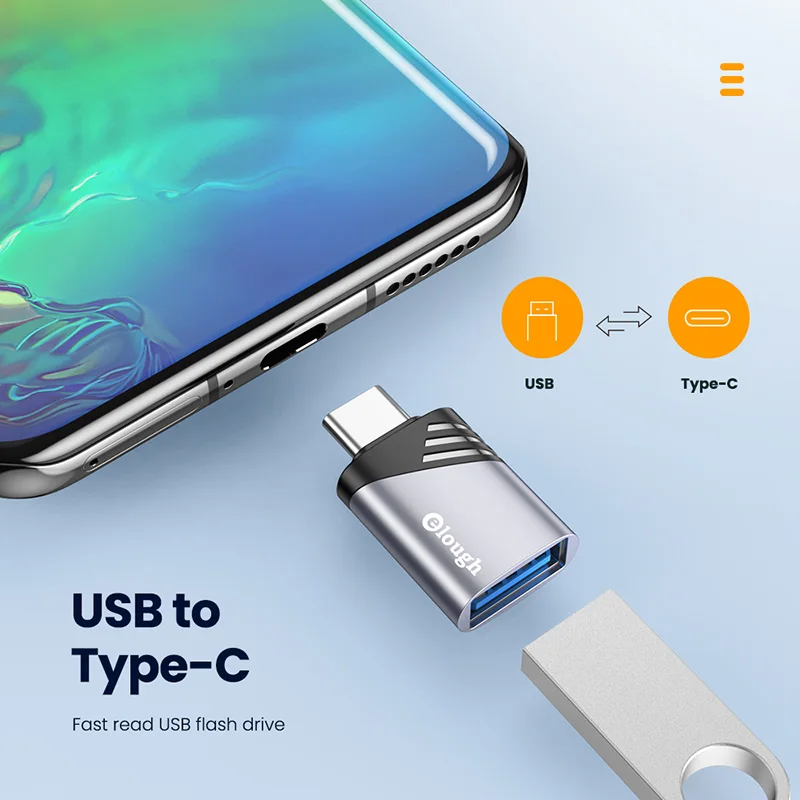 Adapter Elough USB na typ C Adapter 3.0 type-c OTG Micro USB na typ C żeński konwerter na Macbook Xiaomi Samsung Adapter USB