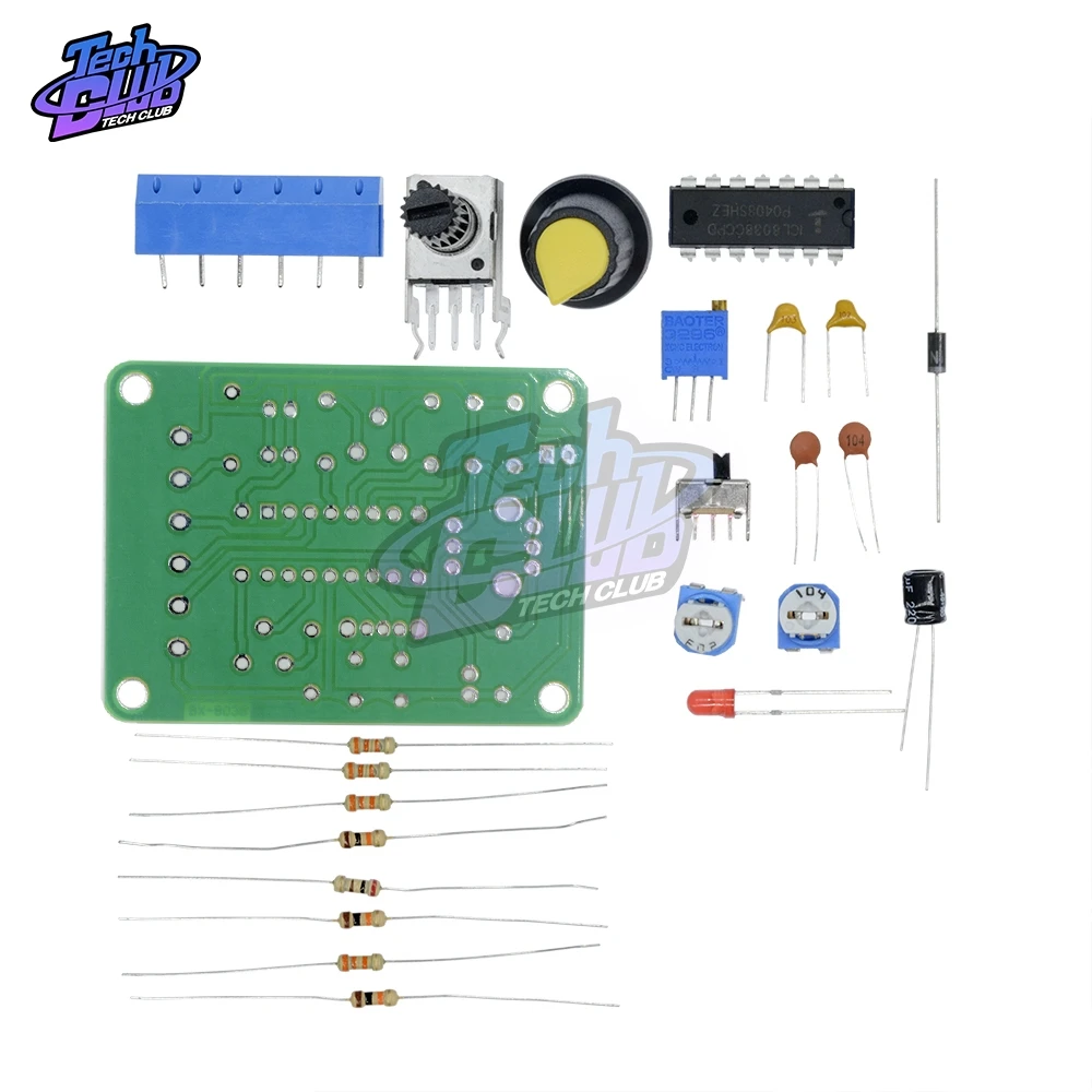 1 Set ICL8038 Monolithic Function Signal Generator Module Sine Square Triangle DIY Kit