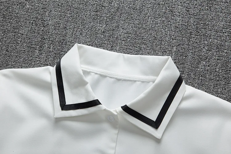 2021 New Short Sleeve Sailor Suit Shirt JK Uniform Sweet Japanese School Dress For Grils High Waist Tops Work Clothes For Women