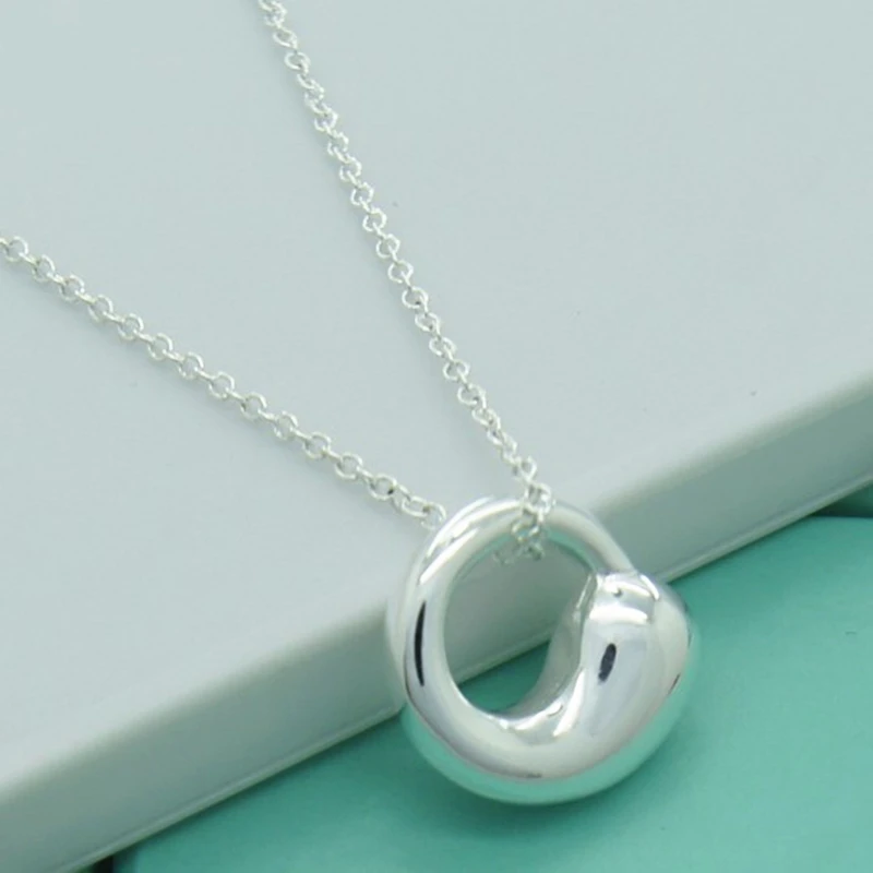 Fashion Jewelry 925 Sterling Silver Necklace Tai Chi Pendant Necklace Silver Chain Men's & Women's Necklaces Jewelry Gifts