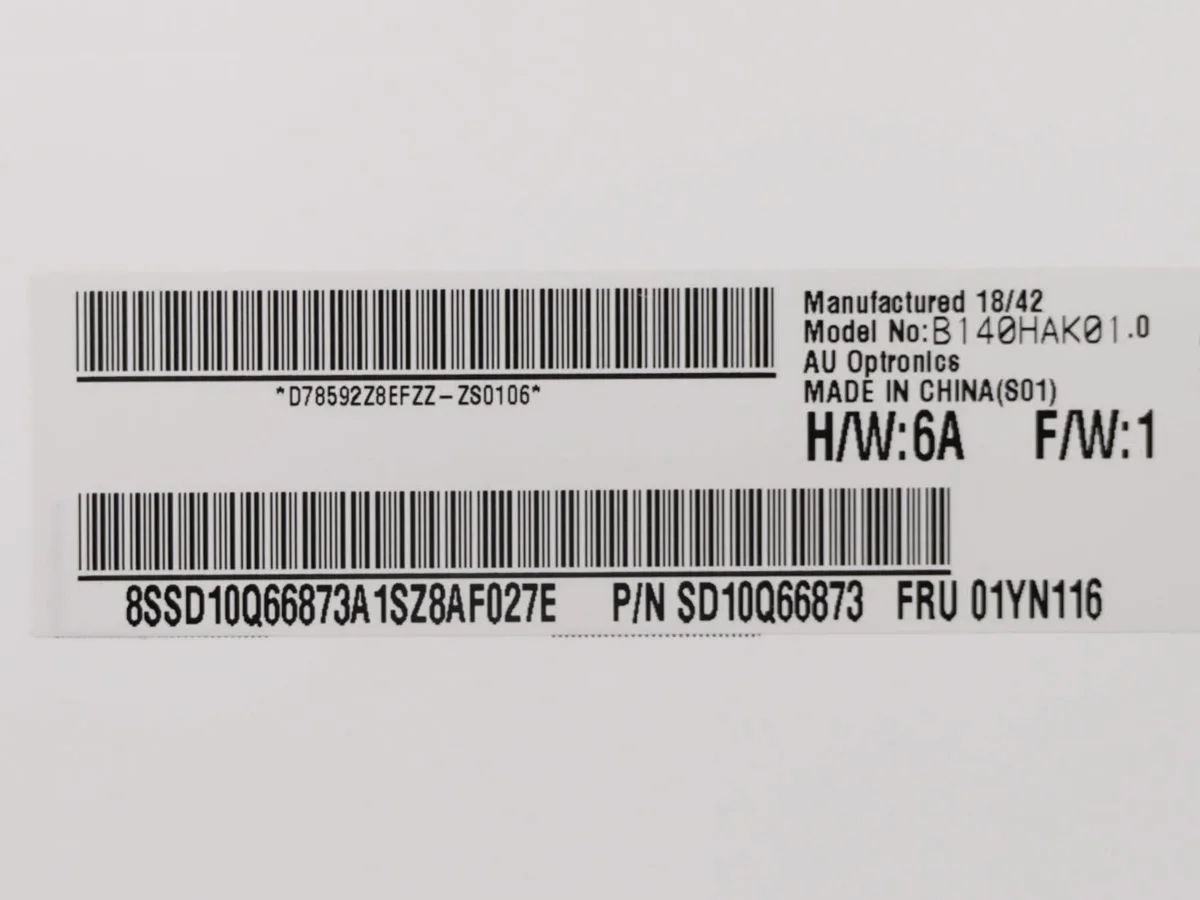 Imagem -04 - Tela Sensível ao Toque de 14.0 Polegadas Laptop Lcd B140hak01.0 Fit Nv140fhm-t00 R140nwf5 r1 r6 para Lenovo Thinkpad T470p T470s T470 T480 T480s