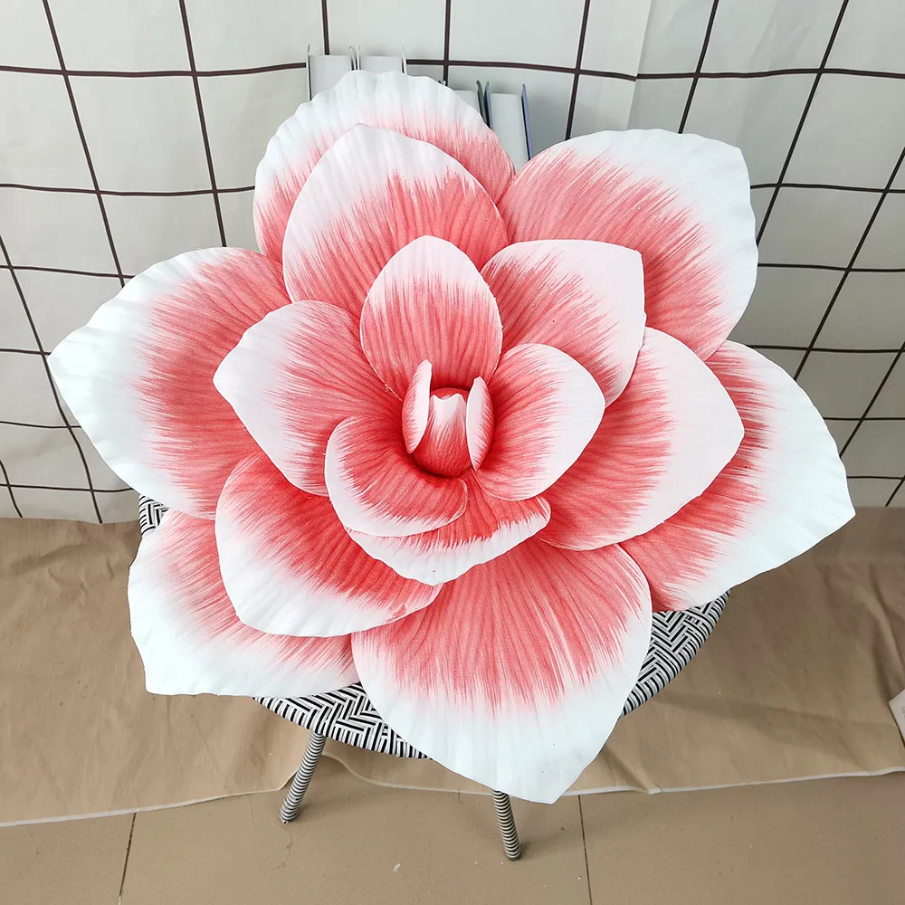 

PE Magnolia Fake Flower Decoration Wedding Background Stage Window Layout Home Living Room Decor Large Artificial Flowers