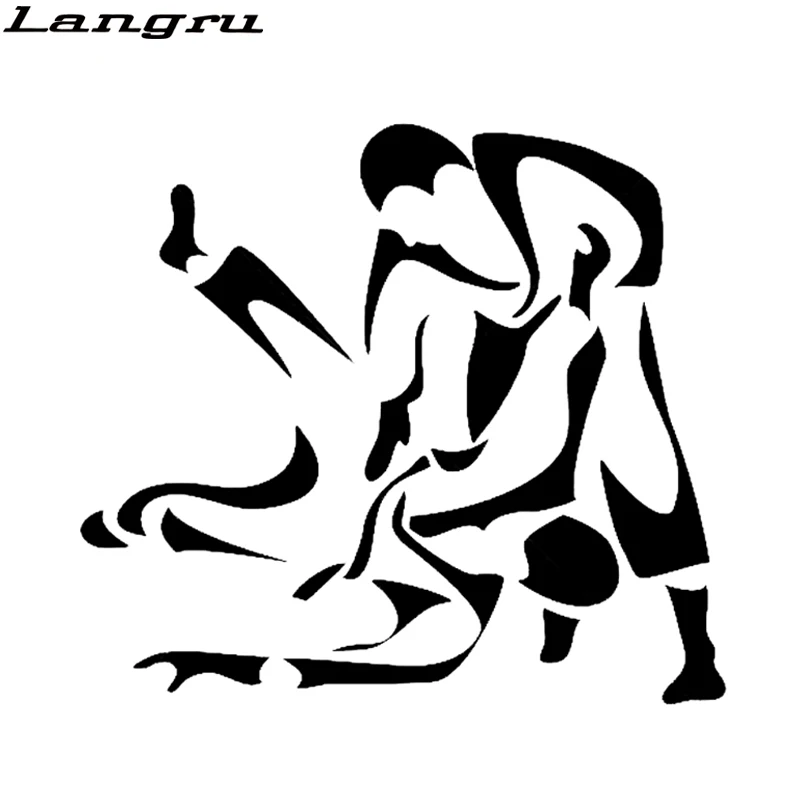 

Langru 13.5*12CM Mysterious Judo Graphic RAccessories Silhouette Vinyl Decal Car Window Sticker Accessories Jdm