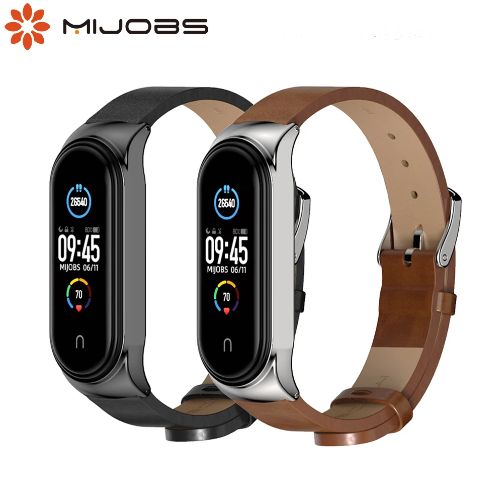 Mi Band 9 8 7 6 5 4 3 Straps PU Leather Correa Pulseira Opaska do mi band 6 Miband 8 7 Bracelet Wristbands