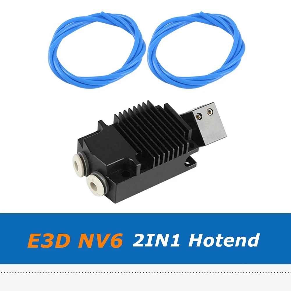 

3D Printer Accessories 2 in 1 Out E3D NV6 Hotend 2IN1 Two-Color Extrusion Printing Head With 2pcs 1m Tube