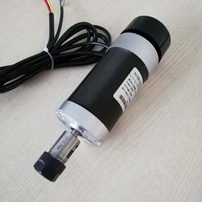 Brushless 500W Spindle High Speed 0.5KW Air-cool Spindle Motor DC 36V 12000 RPM with ER11 Collet 57mm Clamp DC Motor Governor