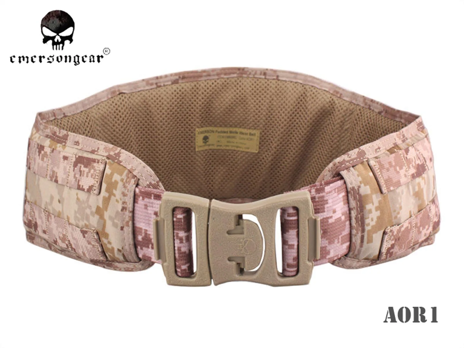 EmersonGear-Padded Molle Waist Belt, Airsoft Tactical, AOR1, EM9086