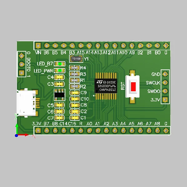STM32G030 الأساسية مجلس Stm32g03f6p6 الحد الأدنى لنظام Cortex-M0 + منتج جديد G0 مجلس التنمية