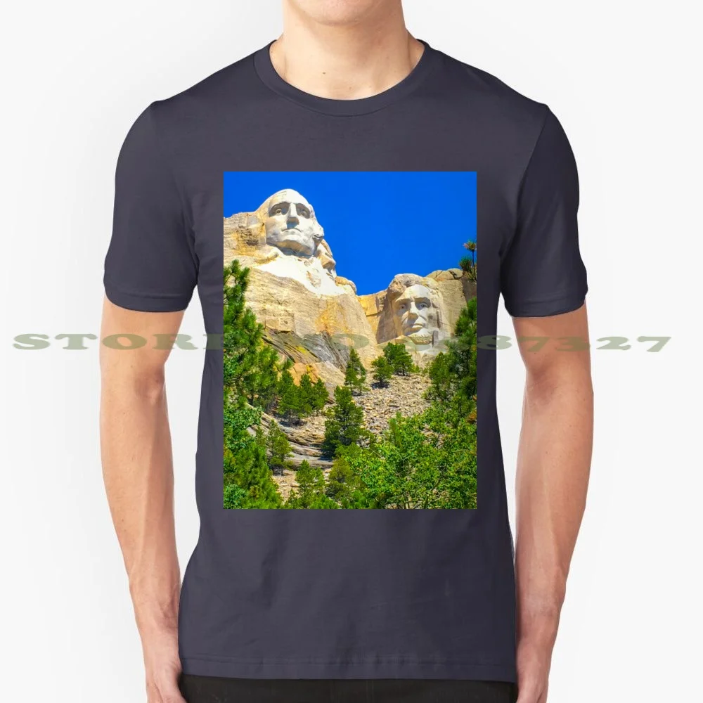 Mount Rushmore 100% Cotton T-Shirt Mount Rushmore South Dakota Presidents Travel National Park America George Washington