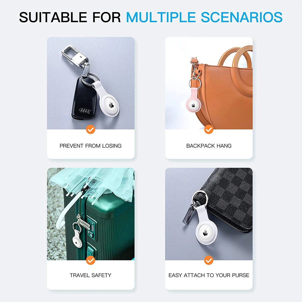 protector case for apple AirTag Mini Waterproof silicone Tracking Locator Device cover Anti-lost Device Keychain Protective fram