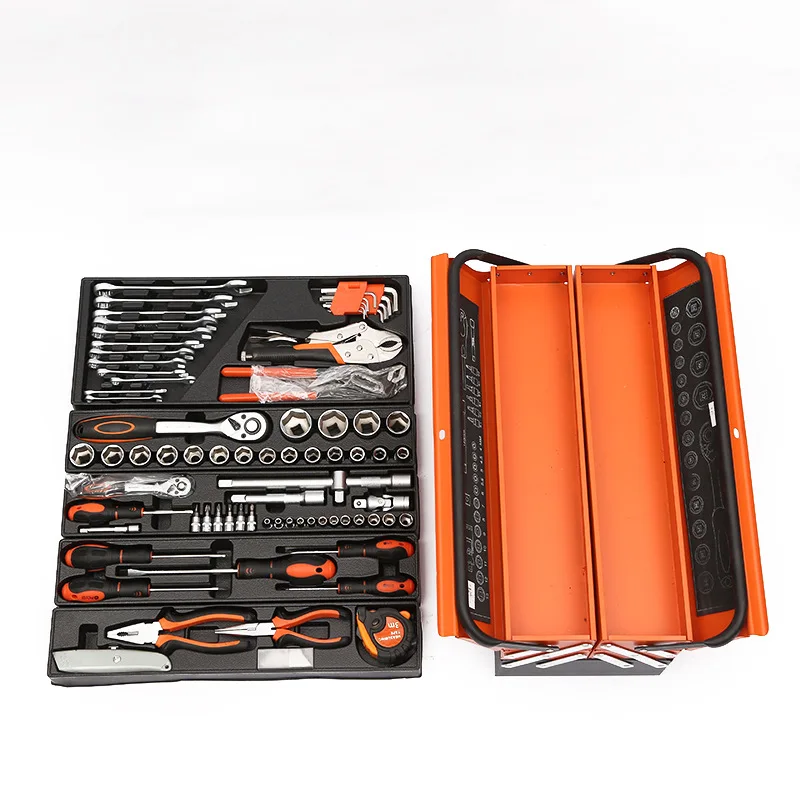 85 Pieces of Auto Repair Tool Set, Hardware Tool Manual Machine Repair Set, Ratchet Wrench Set