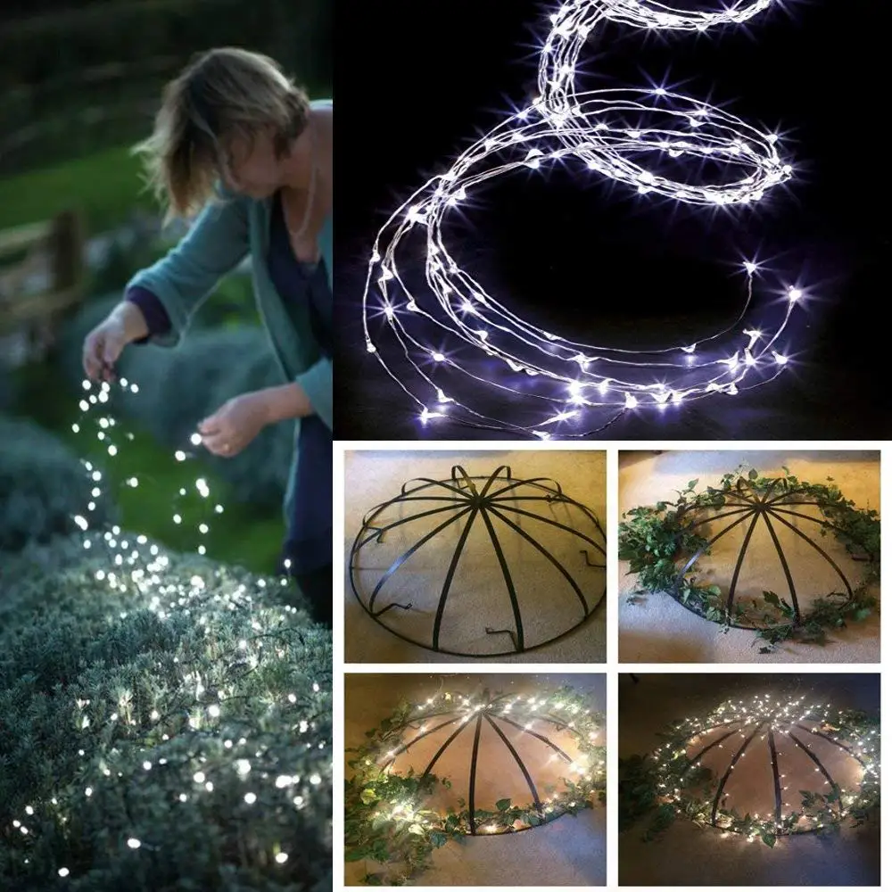 20X2M 400 LED Copper wire Fairy String Lights LED Vines Branch lights for Christmas Tree Party Decor with DC 12V 2A Adapter