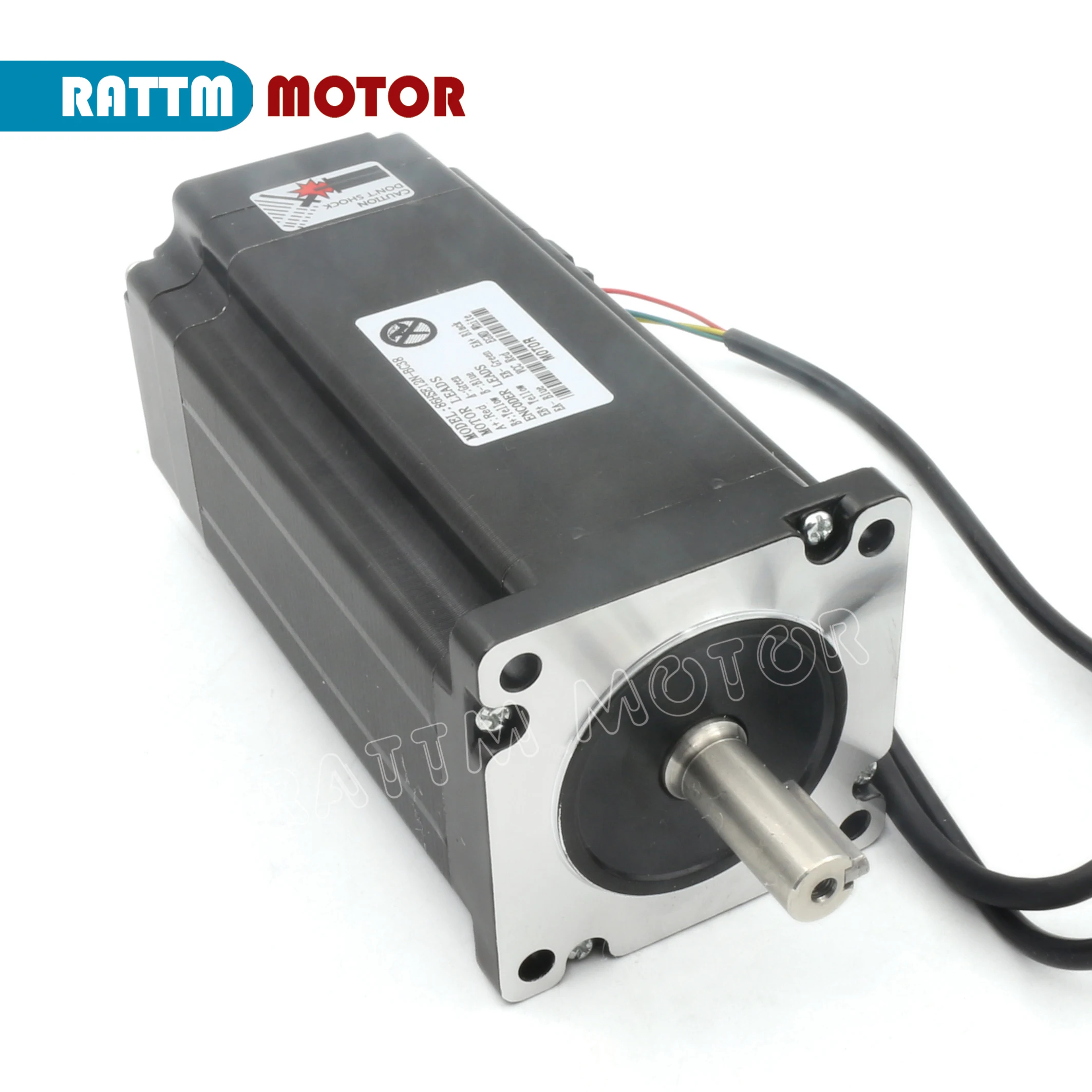 المخزون في الاتحاد الأوروبي: CNC Nema34 12N.m L154mm مجموعة محرك سيرفو بحلقة مغلقة، محرك سيرفو هجين HSS86 ثنائي الطور 200 كيلو هرتز + سلك تشفير 3M