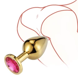 Tapón Anal de Metal de acero inoxidable, Juguetes sexuales para adultos, hombres y mujeres, tapón Anal Gay, consolador, artículos íntimos, tamaño S/M/L