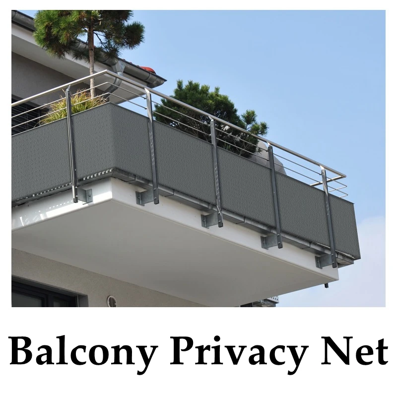 Height 1m HDPE Balcony Privacy Net Fence Shielding Anti-UV Wind Protection Apartment Balcony Terrace Shelter Privacy Net