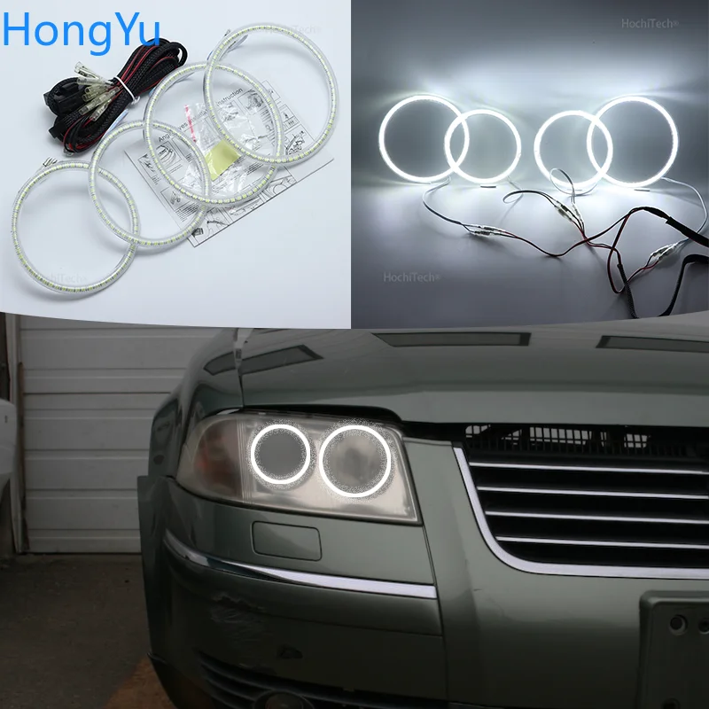Do Volkswagen VW Passat B5.5 3BG 2001 2002 2003 2004 2005 Doskonałe Angel Eyes Ultra jasne smd led Angel Eyes zestaw pierścieni