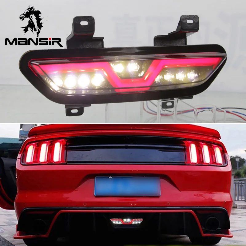 

Car LED Rear Bumper Light Reflector Taillights Fog Lamp Reverse Lights Backup Lamps For Ford Mustang 2017 2018