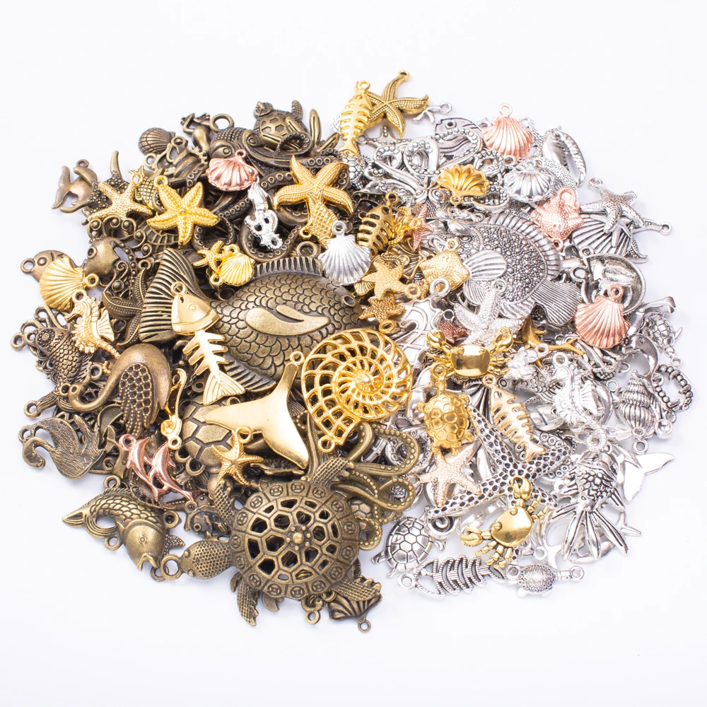 

Hot Sale Metal Animal Mixed Charm Pendant Antique Bronze Bracelet Necklace Handmade Jewelry Making Wholesale DIY Accessos