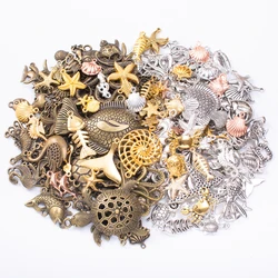 Hot Sale Metal Animal Mixed Charm Pendant Antique Bronze Bracelet Necklace Handmade Jewelry Making Wholesale DIY Accessos