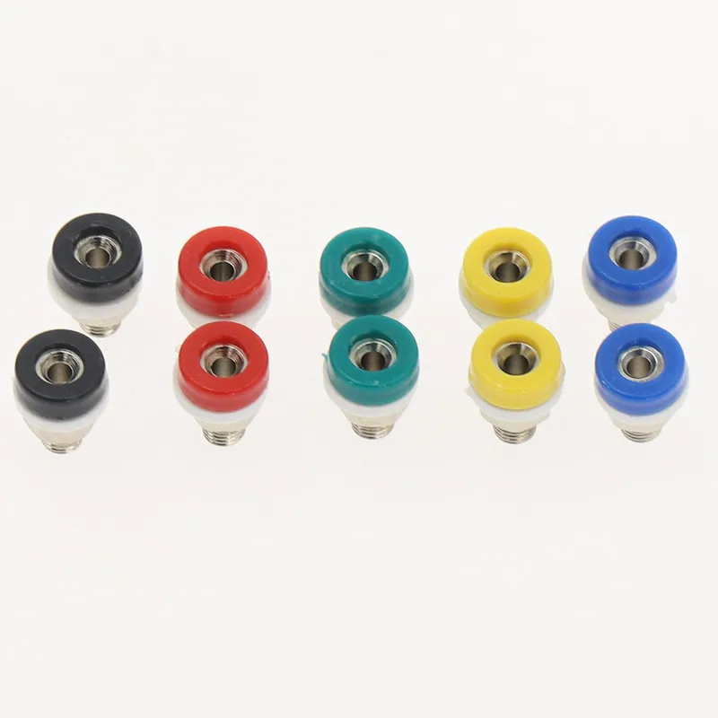 10Pcs Brass 2mm Banana Socket Jack for 2mm Banana Plug Test Connector 5 Colors